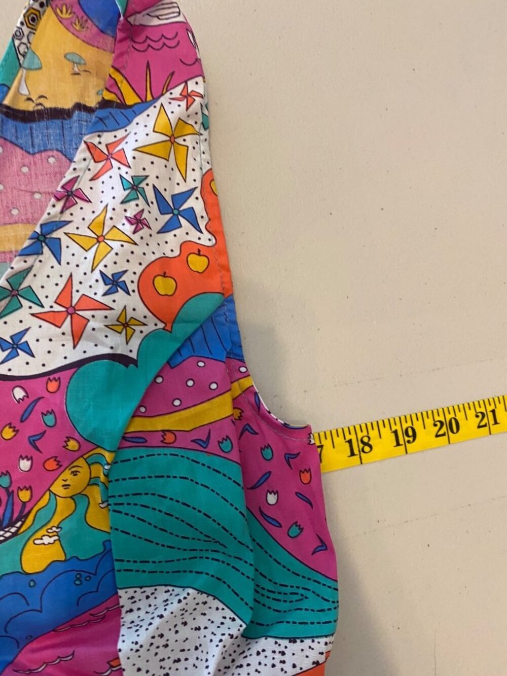 Blue Platypus Landscape Print Fit & Flare Midi Dress in Rainbow Farm Medium - Picture 8 of 10